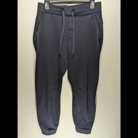 Mens Lululemon Mid Rise Pull On Athletic Black Sweatpants Size Medium M - Picture 1 of 3